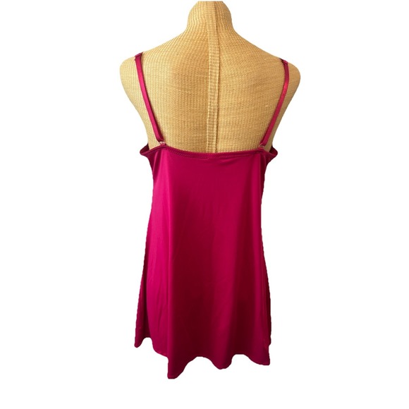 Delta Burke Size 3X Lingerie Babydoll Slip Dress Baby Nightgown Sexy Hot Pink - Picture 3 of 4